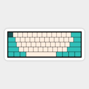 Mechanical Keyboard - Mercedes F1 Team Colour Scheme Sticker